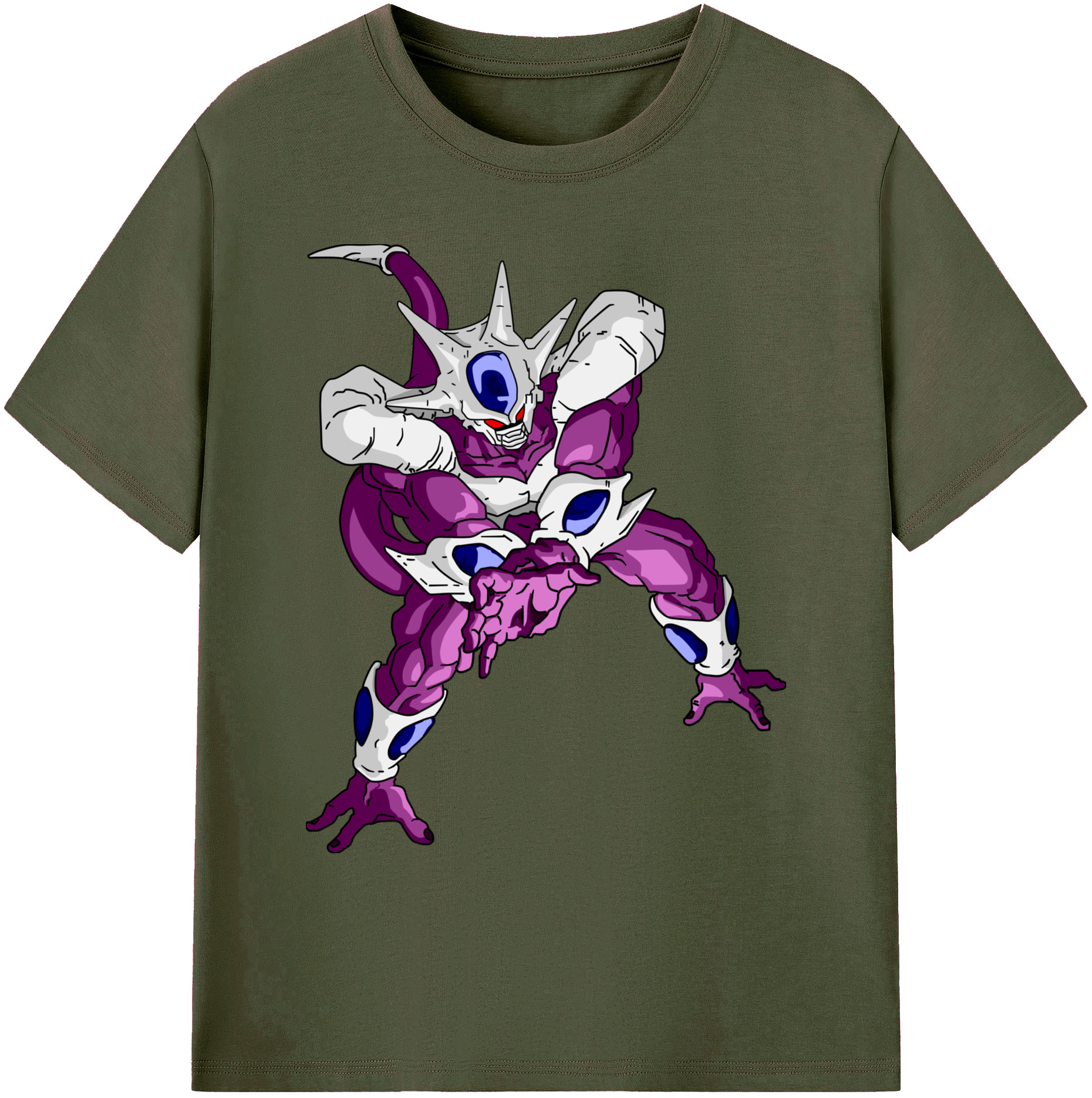 （画像用） ドラゴンボール クウラ DRAGON BALL Cooler Coora 綿100％ メンズ半袖Tシャツ｜肌触りやわらか＆通気性